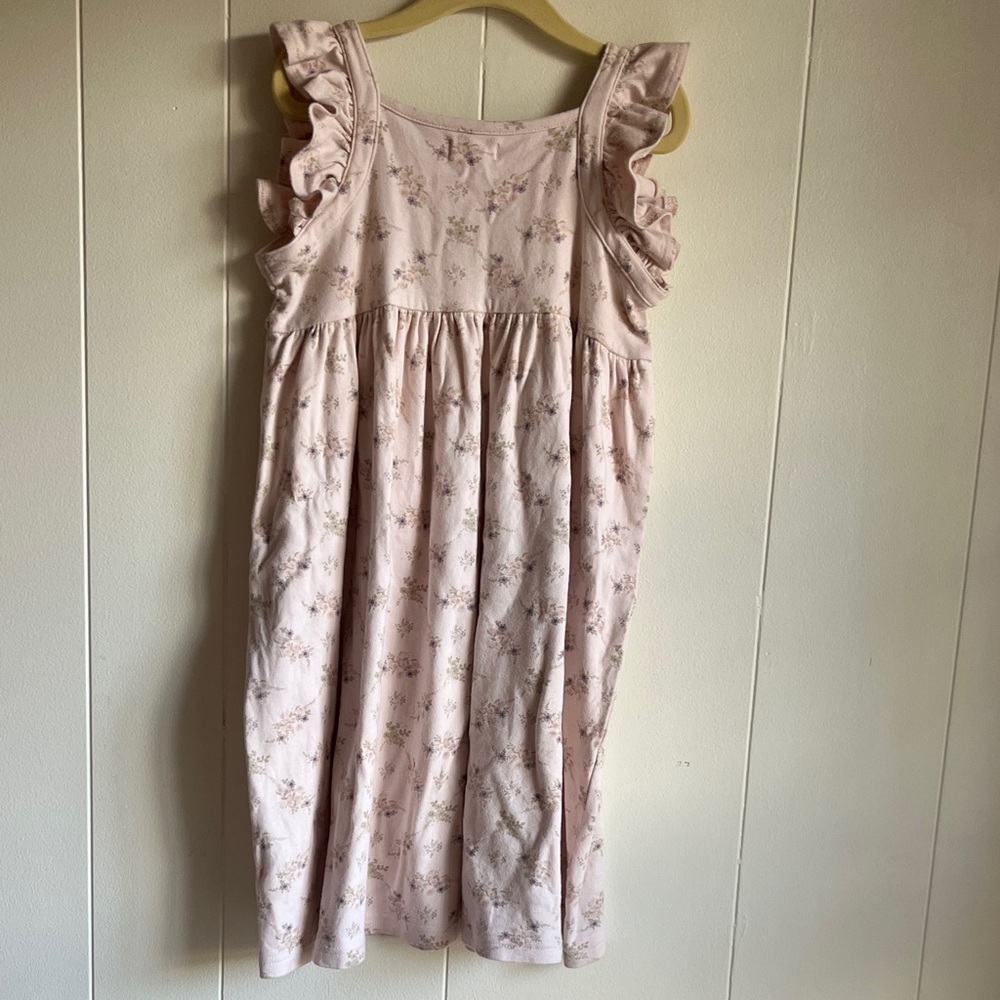 Jamie Kay Sienna Sweet Pea Floral Pink Organic Cotton Sleeveless Dress Sz 7 - Picture 12 of 12